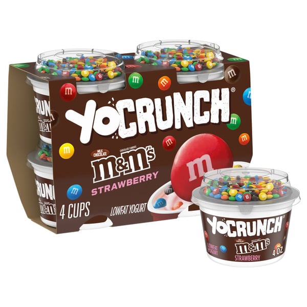 Yogurt YoCrunch Strawberry Lowfat Yogurt with M&M's hero