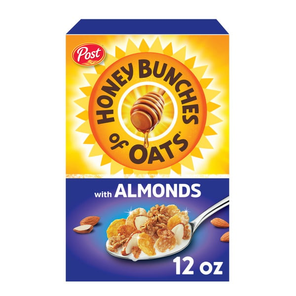 Cereal Post Honey Bunches of Oats with Almonds Breakfast Cereal, Heart Healthy, Small Box hero