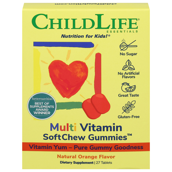 Vitamins & Supplements ChildLife Multi Vitamin, Natural Orange Flavor, Gummies hero