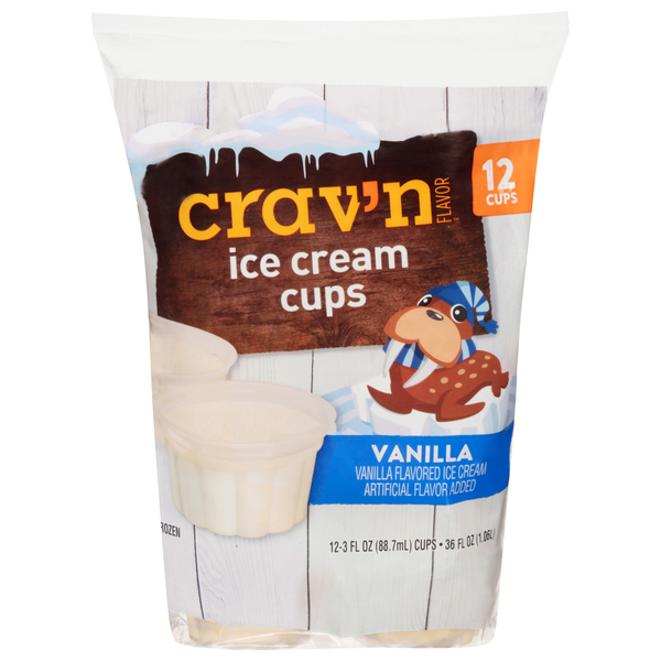 Ice Cream & Ice Crav'n Flavor Ice Cream Cups, Vanilla hero