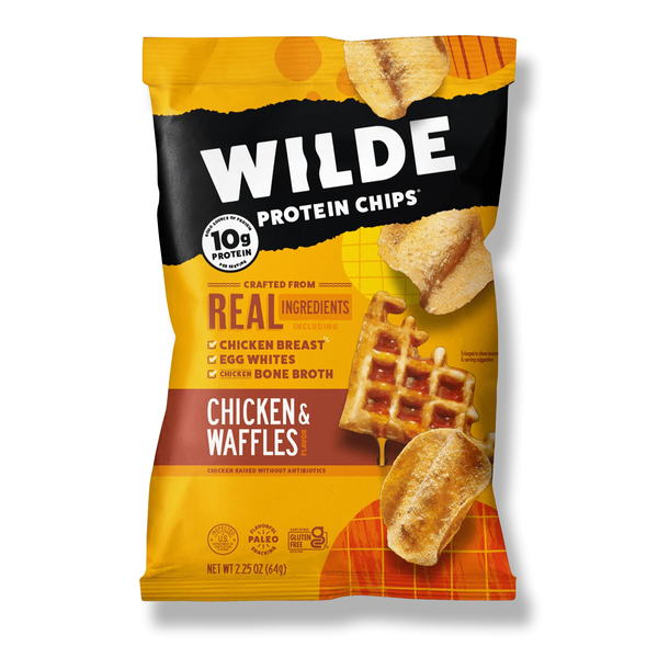 Chips & Pretzels Wilde Chips Protein Chips, Chicken and Waffle Flavored, Low-Carb, Gluten Free hero