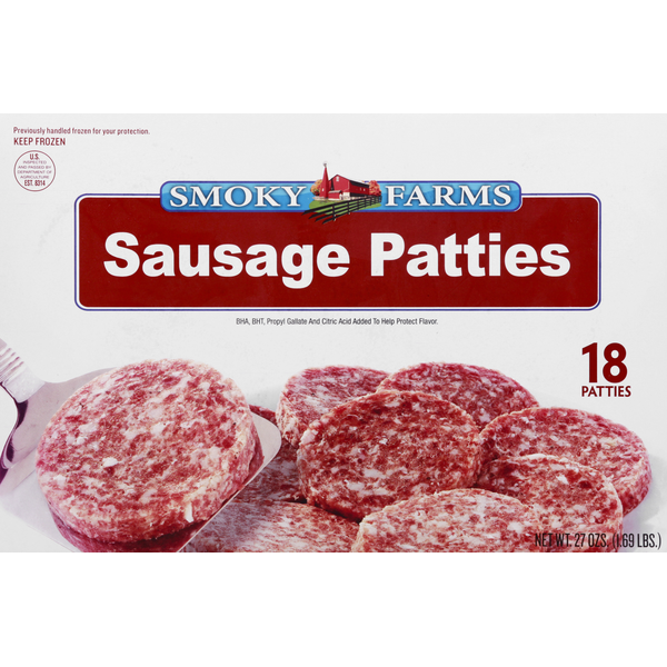 Hot Dogs, Bacon & Sausage Smoky Farms Sausage Patties hero