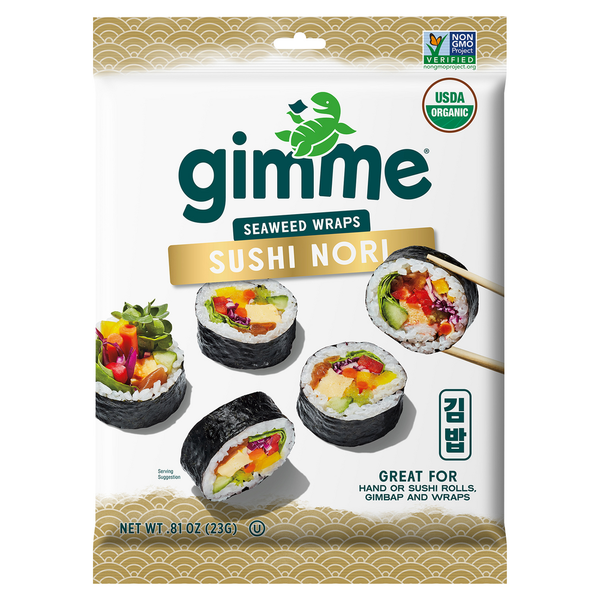 Asian Foods gimMe Seaweed Wraps, Organic, Sushi Nori hero