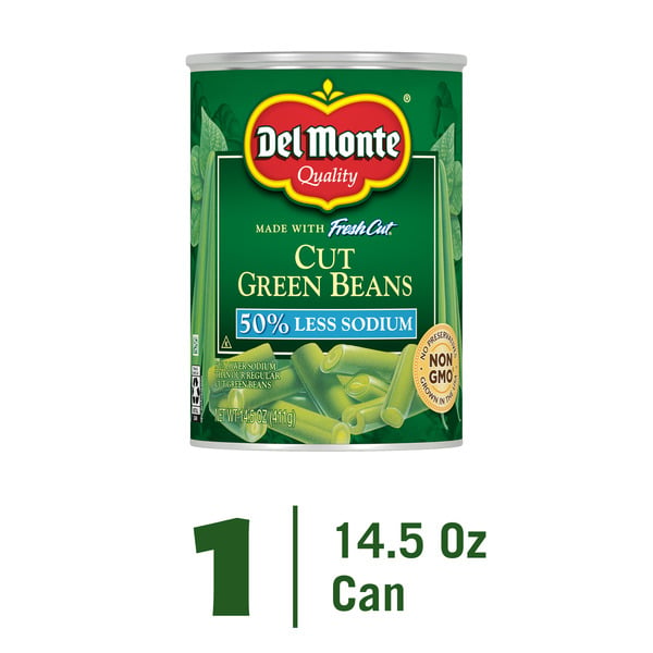 Canned & Jarred Vegetables Del Monte Green Beans, Cut, Blue Lake hero