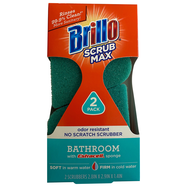 More Household Brillo Scrubbers, Bathroom, 2 Pack hero