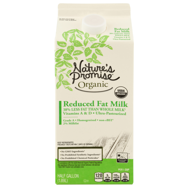 Milk, Soy & Lactose Free Nature's Promise Organic Milk, 2% Reduced Fat hero