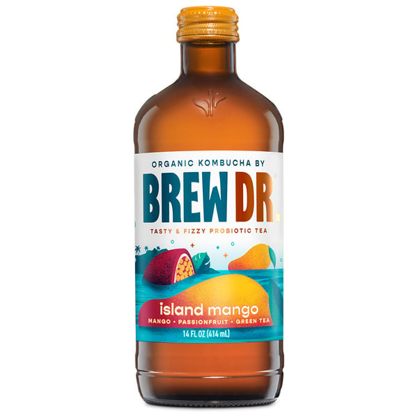 Juice & Nectars Brew Dr. Kombucha Island Mango,  Organic Kombucha hero