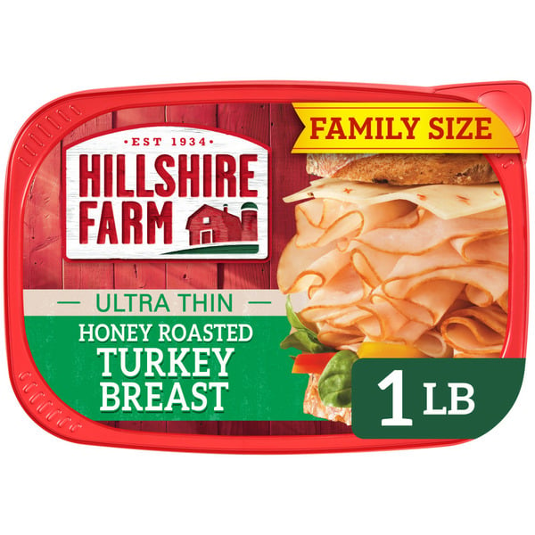 Packaged Lunch Meat Hillshire Farm Ultra Thin Sliced Deli Lunch Meat, Honey Roasted Turkey Breast hero