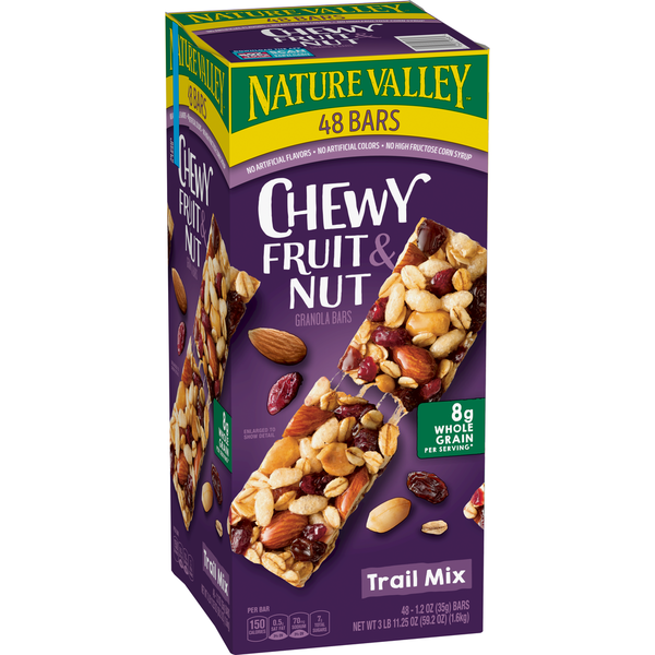 Energy & Granola Bars Nature Valley Fruit and Nut Trail Mix Chewy Granola Snack Bars hero