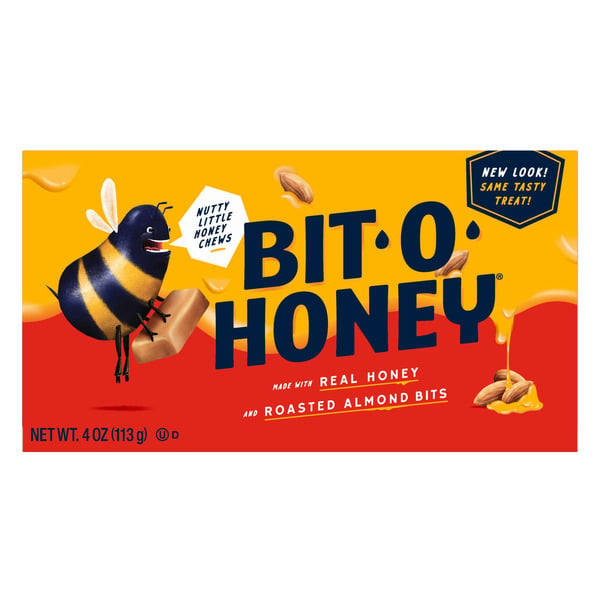 Candy & Chocolate Bit-O-Honey Almond and Honey Taffy Candy, Theater Box hero