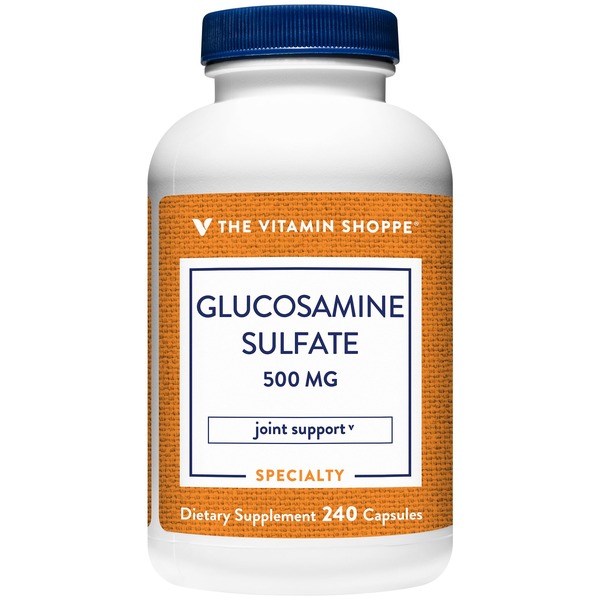 Bone & Joint Health The Vitamin Shoppe Glucosamine Sulfate for Joints - 500 MG (240 Capsules) hero