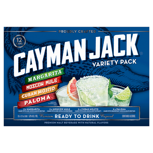 Beers & Coolers Cayman Jack Cocktails, Variety Pack hero