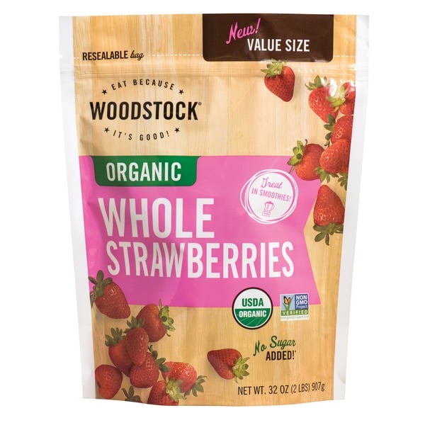 Frozen Produce WOODSTOCK Organic Whole Strawberries hero