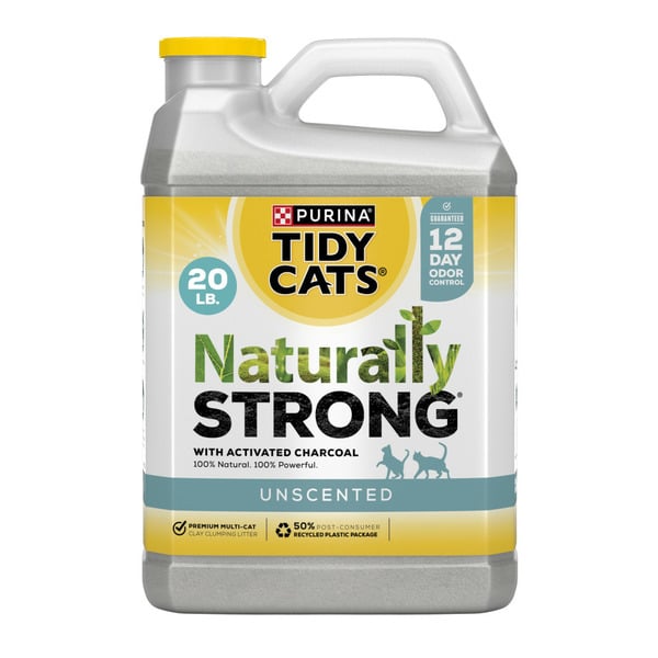 Cat Food & Care Purina Tidy Cats Unscented, Clumping, Natural Cat Litter, Naturally Strong Clay Multi Cat Litter hero