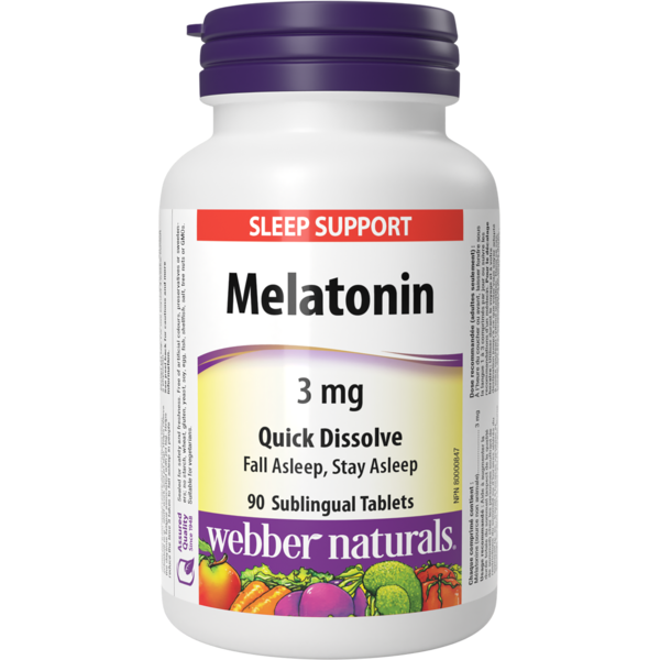 Vitamins & Supplements Webber Naturals Melatonin Quick Dissolve 3 Mg hero