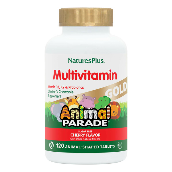 Supplement Combinations NaturesPlus Animal Parade GOLD Multivitamin Children Chewables - Cherry hero