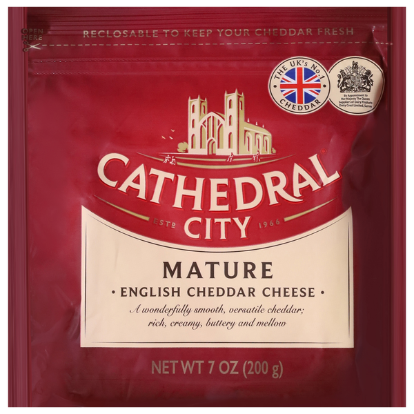 Specialty Cheeses Cathedral City Cheese, English Cheddar, Mature hero