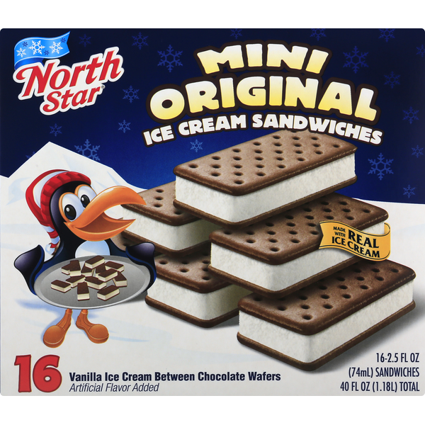 Ice Cream & Ice North Star Ice Cream Sandwiches, Original, Mini hero