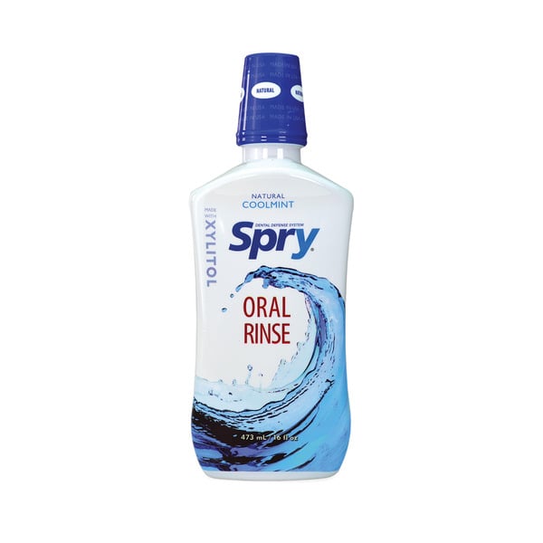 Mint & Gum Spry Oral Rinse Coolmint Flavor, Natural Formula with Xylitol hero