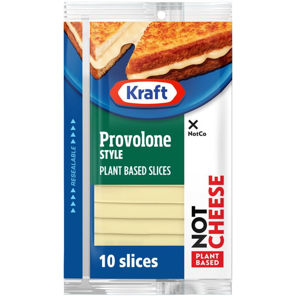 Packaged Cheese Kraft Heinz Notco Provolone Style Not Cheese Plant Based Slices hero