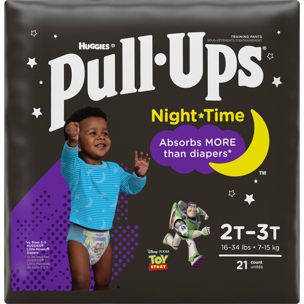 Diapers & Wipes Pull-Ups Boys' Night-Time Potty Training Pants, 2T-3T (16-34 lbs) hero