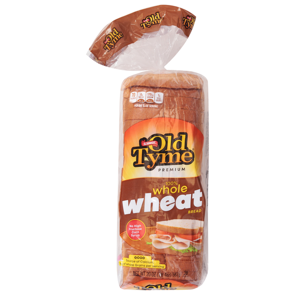 Bread Old Tyme Bread, 100% Whole Wheat, Premium hero