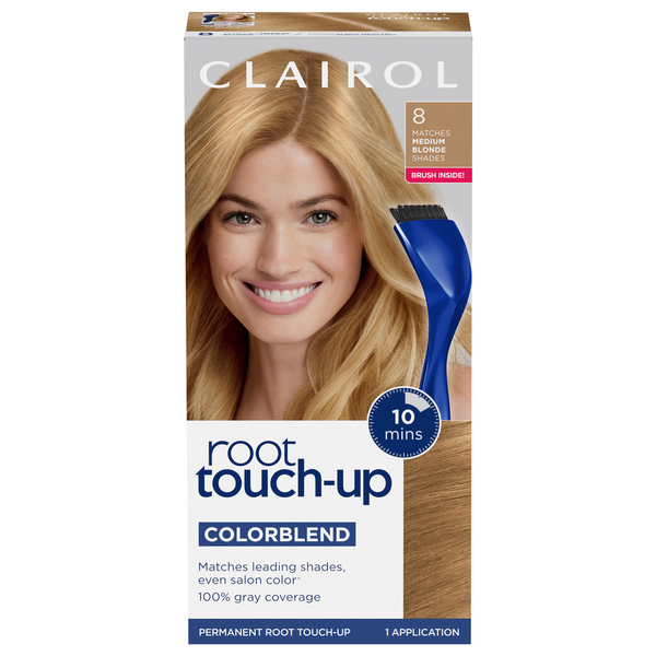 Hair Care Clairol Permanent Root Touch-Up, 8 Medium Blonde hero