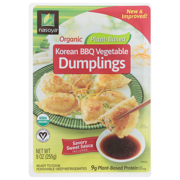 Frozen Vegan & Vegetarian Nasoya Dumplings, Organic, Plant-Based, Korean BBQ Vegetable hero