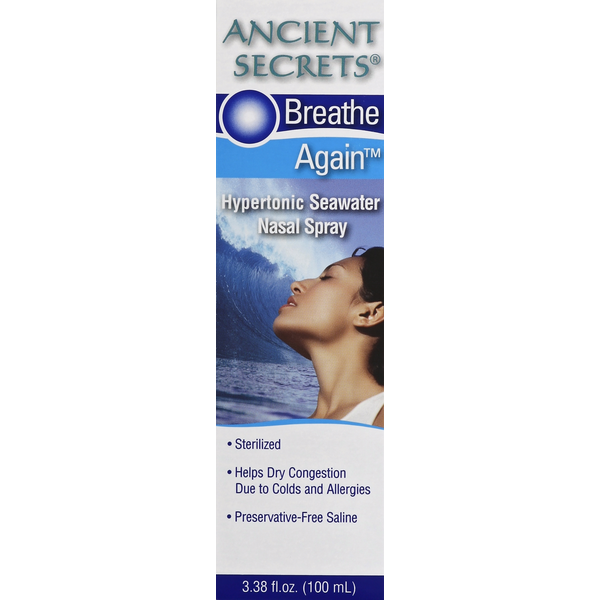 Cold, Flu & Allergy Ancient Secrets Nasal Spray, Hypertonic Seawater hero