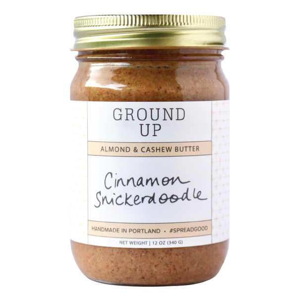 Juice & Nectars Ground Up, Cinnamon Snickerdoodle Almond & Cashew Nut Butter, Palm Oil Free, Peanut Free hero