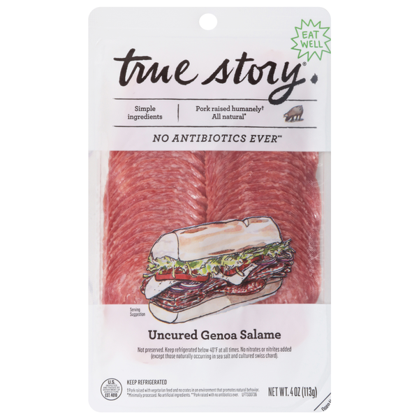 Lunch Meat True Story Genoa Salami, Uncured hero