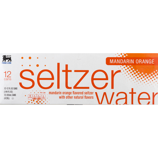 Soft Drinks Food Lion Seltzer Water, Mandarin Orange hero