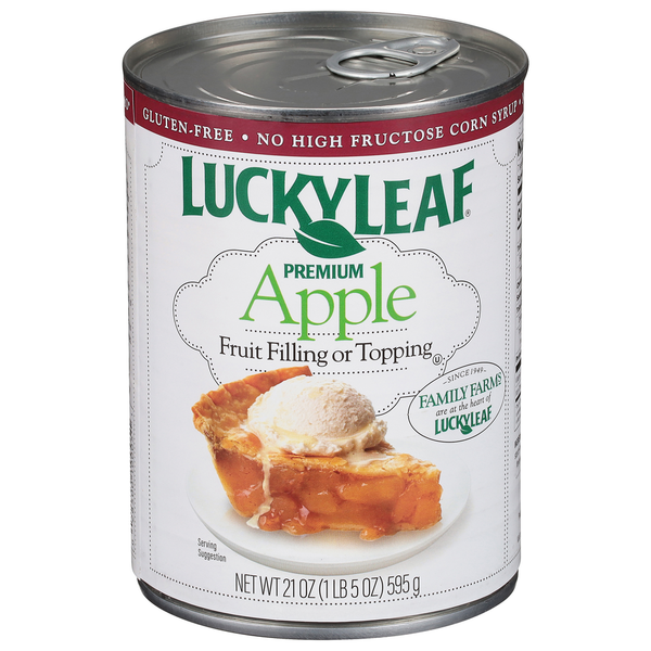 Baking Supplies & Decor Lucky Leaf Fruit Filling or Topping, Premium, Apple hero