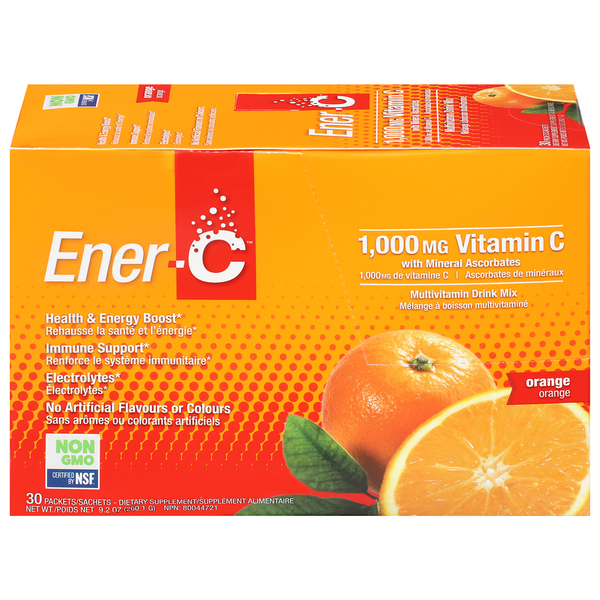 Vitamins & Supplements Ener-C Multivitamin Drink Mix, Vitamin C, 1000 mg, Orange hero