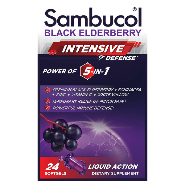 Sambucol Intensive Defense, Black Elderberry, Softgels hero