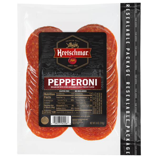 Lunch Meat Kretschmar Pepperoni hero