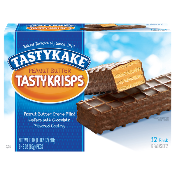 Cookies & Cakes Tastykake Wafers, Peanut Butter, 12 Pack hero