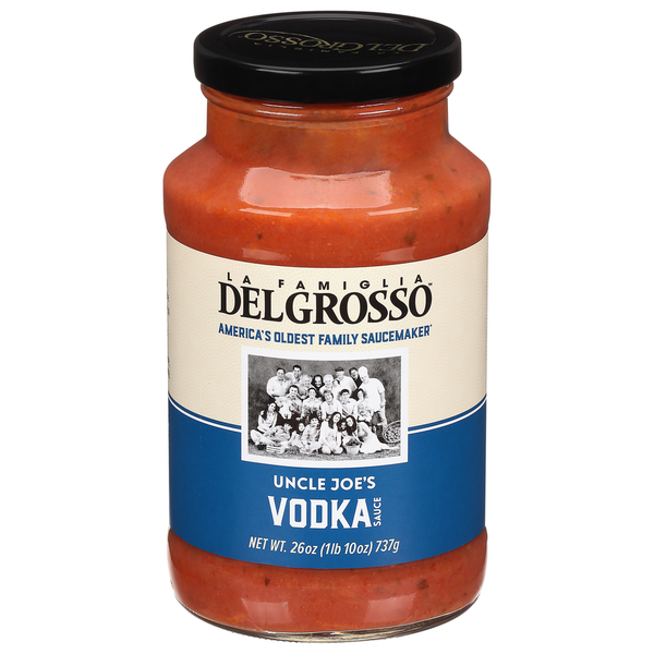 Pasta Sauce DelGrosso Sauce, Vodka, Uncle Joe's hero