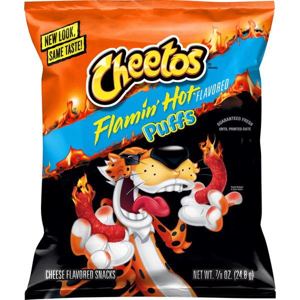 Chips & Pretzels Cheetos Flamin' Hot Cheese Flavored Snacks hero