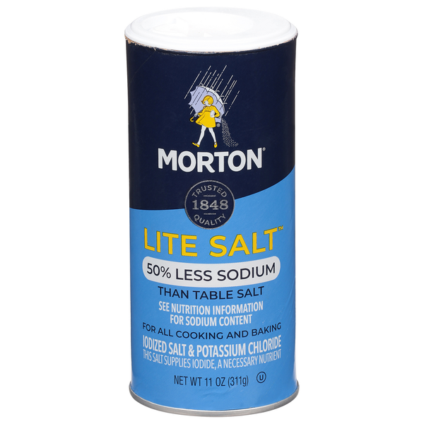 Spices & Seasonings Morton Salt, Lite, 50% Less Sodium hero