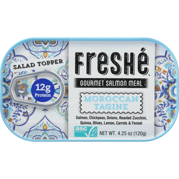 Canned Meat & Seafood Freshe Salmon Meal, Gourmet, Moroccan Tagine, Salad Topper hero