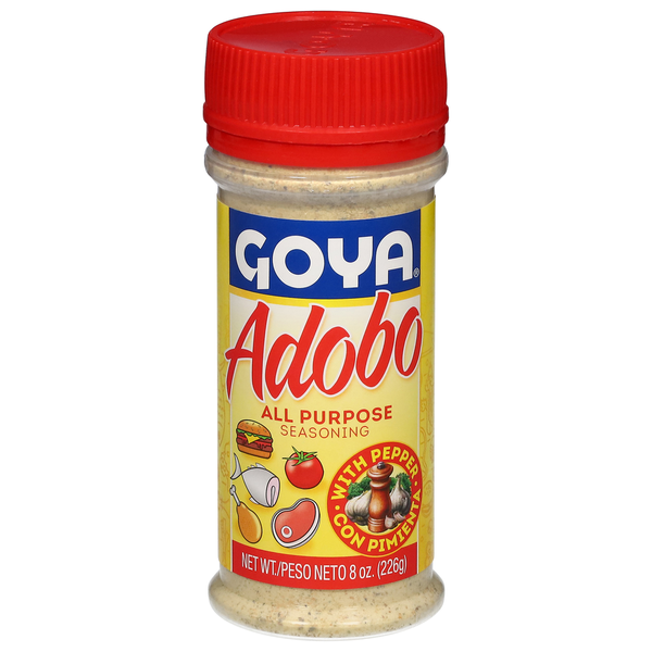 Latin & Hispanic Cuisine Goya Adobo With Pepper All Purpose Seasoning hero