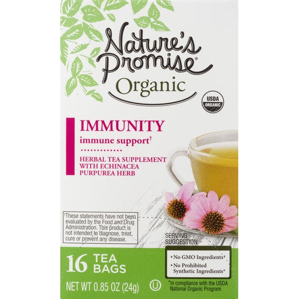 Coffee Nature's Promise Organic Immunity Herbal Tea Supplement hero