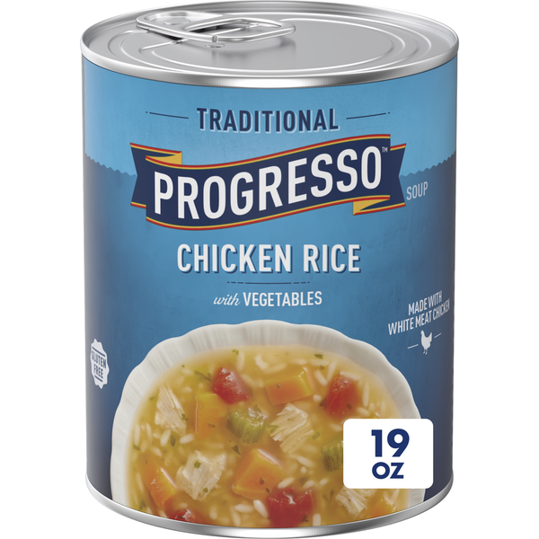 Soup, Stock & Broth Progresso Traditional, Chicken Rice with Vegetables Canned Soup hero