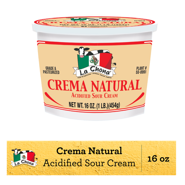 Latino Foods La Chona Crema Natural Acidified Sour Cream hero