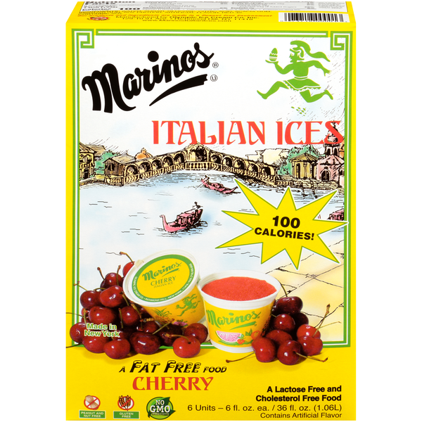 Ice Cream & Toppings Marinos Cherry Italian Ice hero