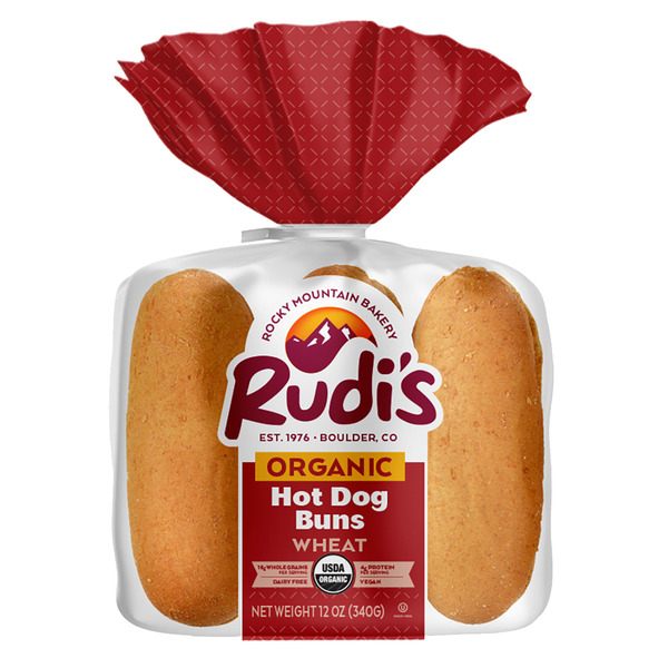 Buns & Rolls Rudi's Organic Wheat Hot Dog Buns hero