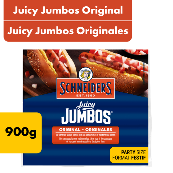 Hot Dogs, Bacon & Sausage Schneiders Juicy Jumbos Original Hot Dogs Family Pack hero