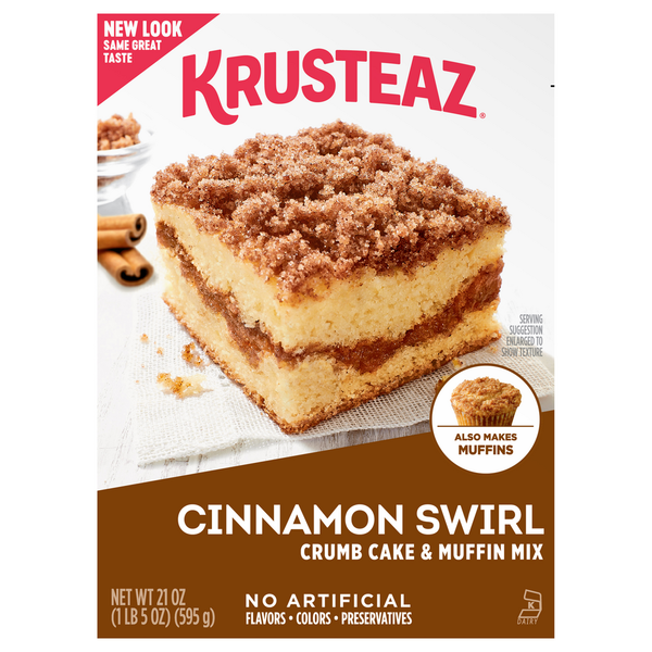 Doughs, Gelatins & Bake Mixes Krusteaz Cinnamon Swirl Crumb Cake & Muffin Mix hero