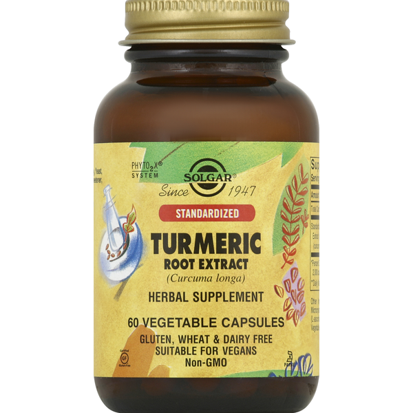 Vitamins & Supplements Solgar Turmeric Root Extract, Standardized, Vegetable Capsules hero